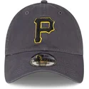 graue-verstellbare-curved-cap-9twenty-core-classic-der-pittsburgh-pirates-mlb-von-new-era