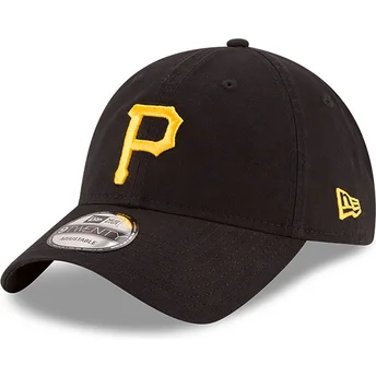 Verstellbare schwarze Curved Cap 9TWENTY Core Classic der Pittsburgh Pirates MLB von New Era