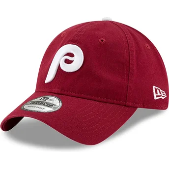 Philadelphia Phillies MLB 9TWENTY Core Classic dunkelrote verstellbare Kappe von New Era