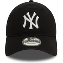 verstellbare-schwarze-9twenty-washed-kappe-mit-gebogenem-schirm-der-new-york-yankees-mlb-von-new-era