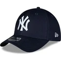 marineblaue-gebogene-verstellbare-kappe-fur-kinder-9forty-the-league-der-new-york-yankees-mlb-von-new-era