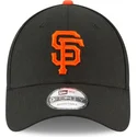 schwarze-gebogene-verstellbare-kinderkappe-9forty-the-league-der-san-francisco-giants-mlb-von-new-era