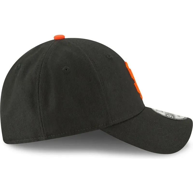 schwarze-gebogene-verstellbare-kinderkappe-9forty-the-league-der-san-francisco-giants-mlb-von-new-era