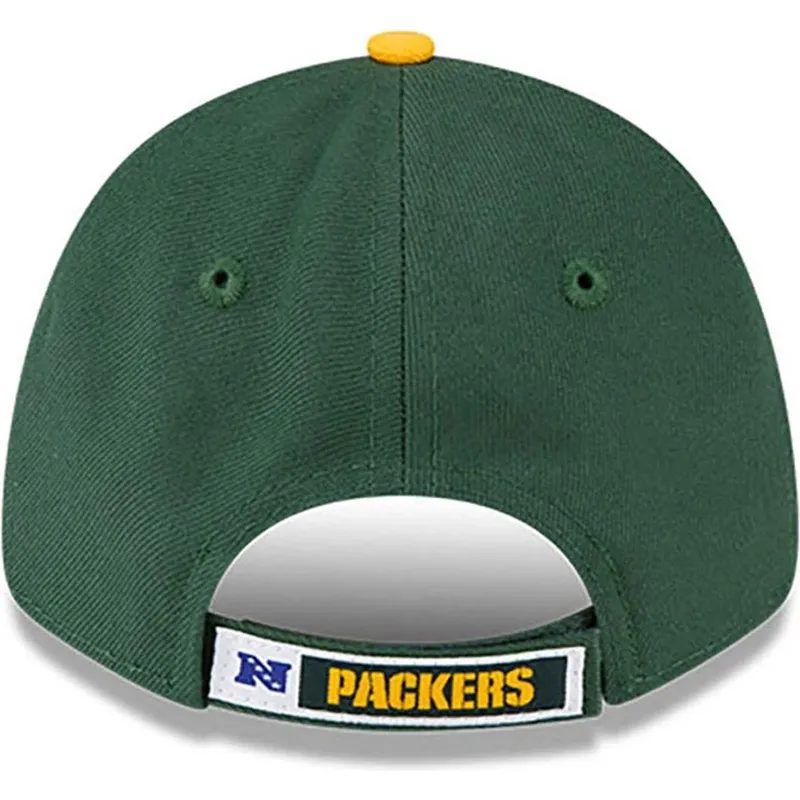 grune-gebogene-verstellbare-kindercap-9forty-the-league-der-green-bay-packers-nfl-von-new-era