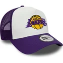 weiss-violette-trucker-cap-a-frame-team-colour-der-los-angeles-lakers-nba-von-new-era