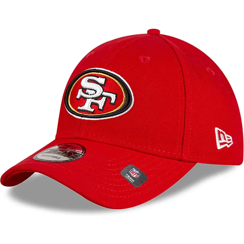 rote-verstellbare-curved-cap-9forty-the-league-team-colour-der-san-francisco-49ers-nfl-von-new-era