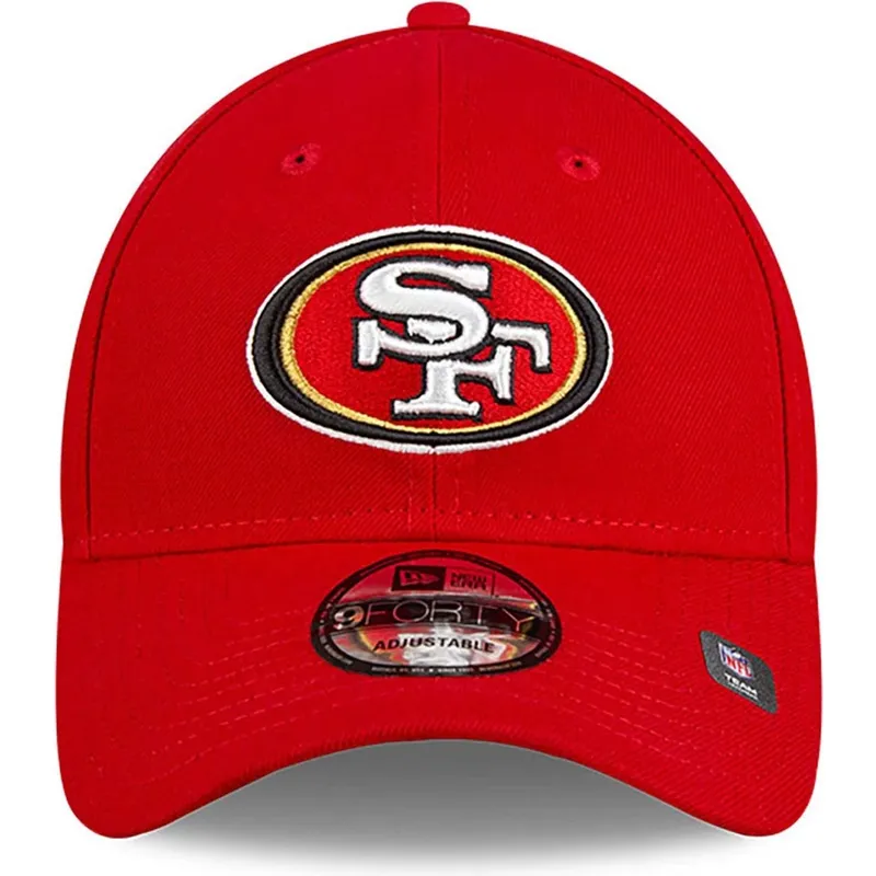 rote-verstellbare-curved-cap-9forty-the-league-team-colour-der-san-francisco-49ers-nfl-von-new-era