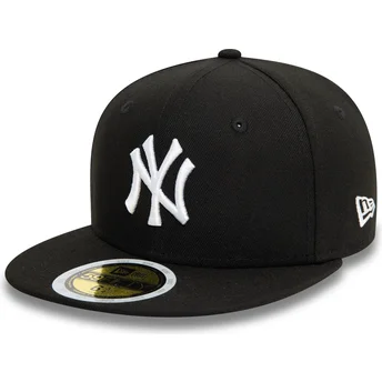 Schwarze flache Fitted-Cap für Kinder 59FIFTY von New York Yankees MLB von New Era
