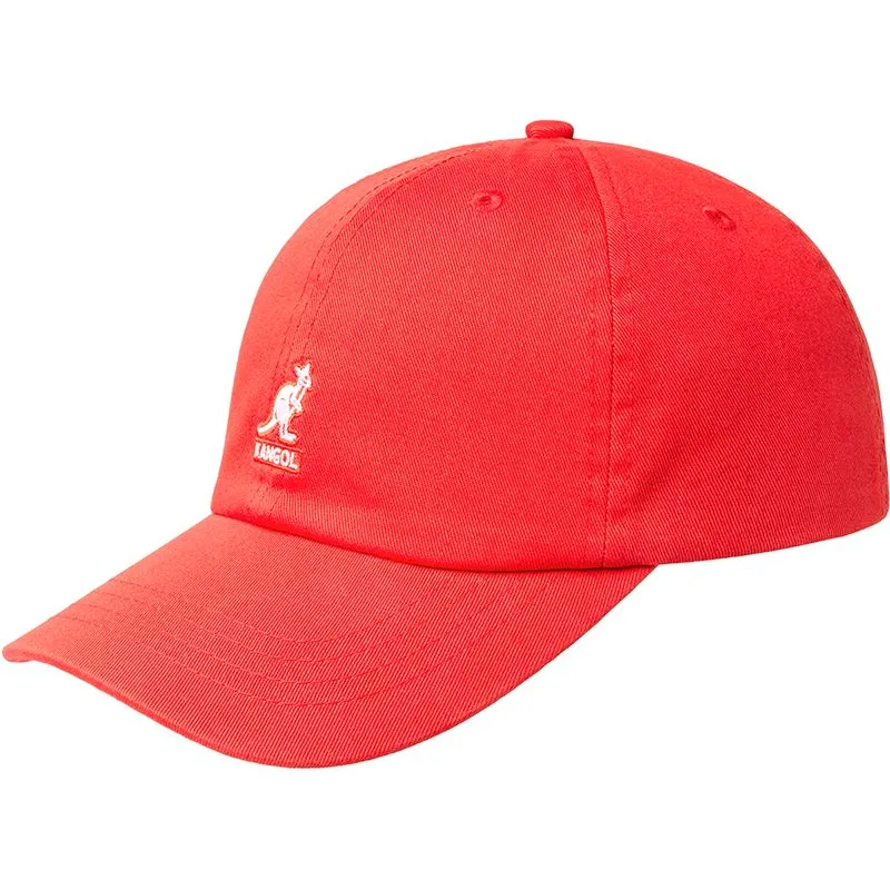 gorra-curva-roja-ajustable-washed-baseball-cherry-glow-de-kangol