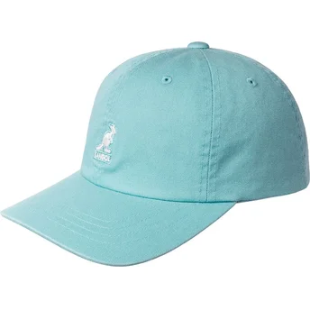 Verstellbare hellblaue gebogene Kappe Washed Baseball Blue Tint von Kangol