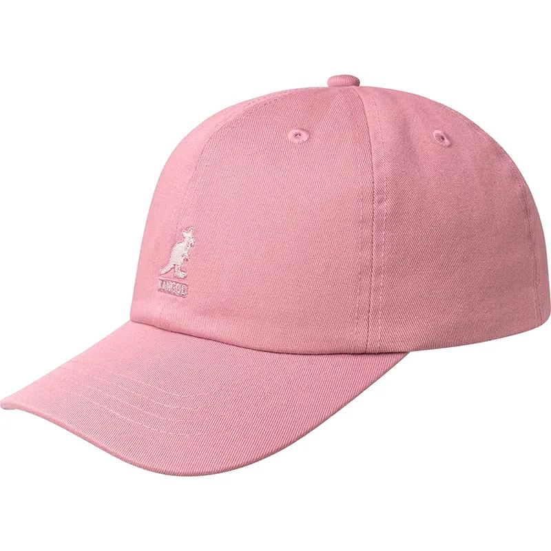 verstellbare-rosa-curved-cap-washed-baseball-pepto-von-kangol
