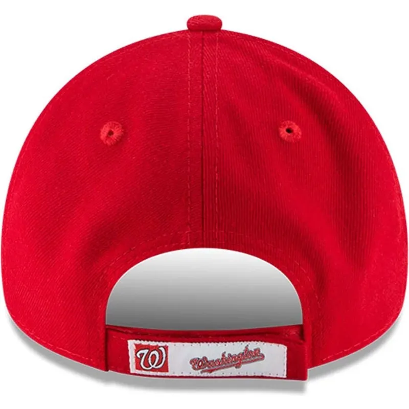 rote-verstellbare-curved-cap-9forty-the-league-der-washington-nationals-mlb-von-new-era