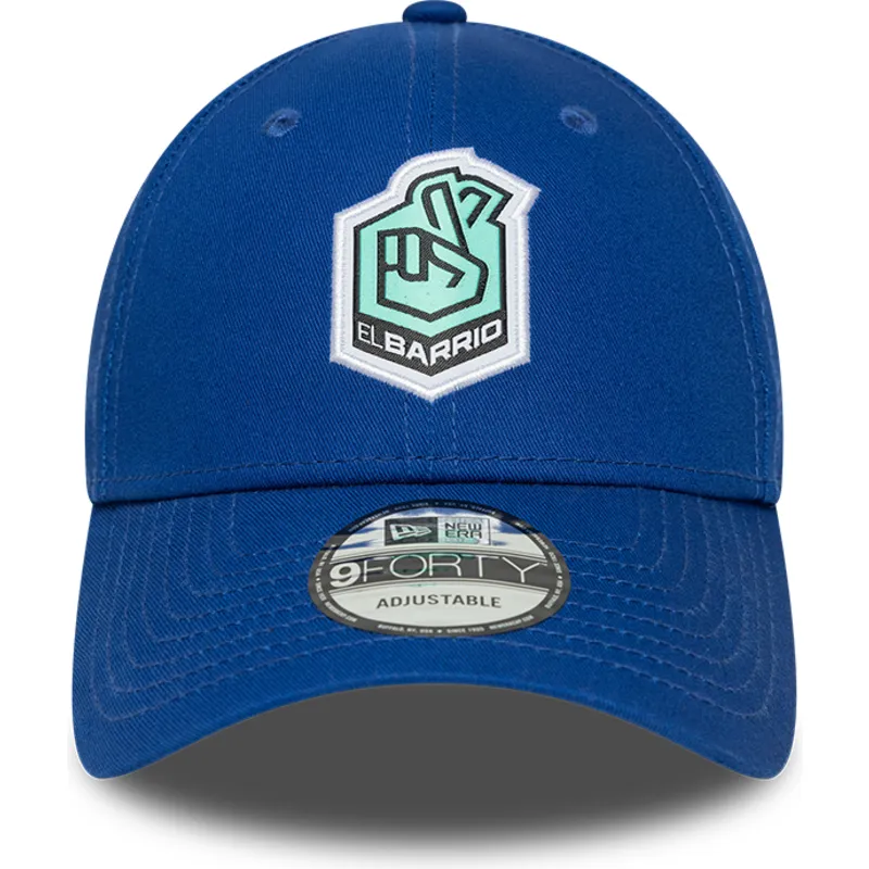 blaue-verstellbare-curved-cap-9forty-core-von-el-barrio-kings-league-von-new-era