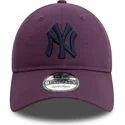 mutzen-gebogen-violett-verstellbares-band-9twenty-league-essential-der-new-york-yankees-mlb-von-new-era