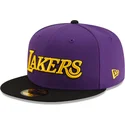 los-angeles-lakers-nba-59fifty-statement-lila-und-schwarze-fitted-cap-von-new-era