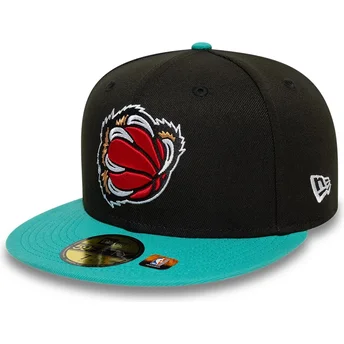 Schwarze und grüne anliegende Flat Cap 59FIFTY Classic der Memphis Grizzlies NBA von New Era