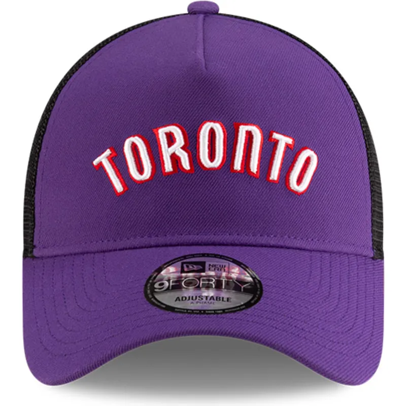 violette-und-schwarze-trucker-kappe-a-frame-classic-der-toronto-raptors-nba-von-new-era