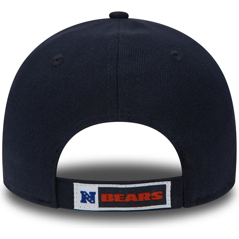 marineblaue-verstellbare-curved-cap-9forty-the-league-der-chicago-bears-nfl-von-new-era