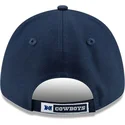 weisse-und-marineblaue-verstellbare-curved-cap-9forty-the-league-dallas-cowboys-nfl-von-new-era
