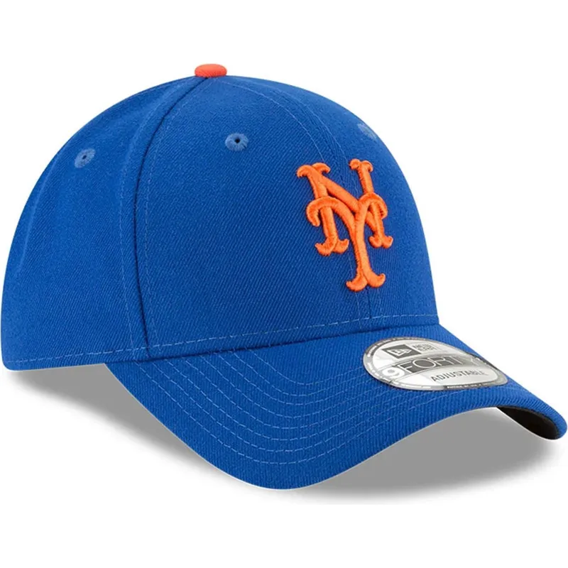 blaue-verstellbare-gebogene-kappe-9forty-the-league-der-new-york-mets-mlb-von-new-era