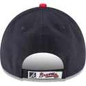 marineblaue-und-rote-verstellbare-curved-cap-9forty-the-league-atlanta-braves-mlb-von-new-era