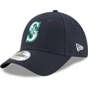 marineblaue-verstellbare-curved-cap-9forty-the-league-der-seattle-mariners-mlb-von-new-era