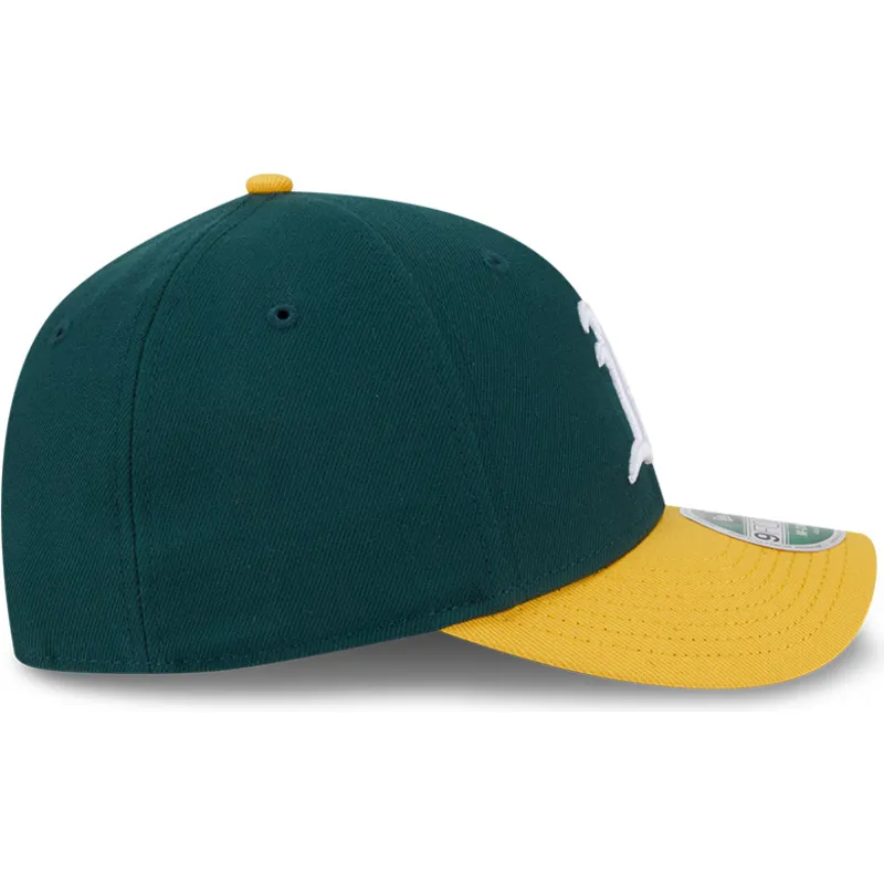 grune-und-gelbe-gebogene-kappe-snapback-9forty-m-crown-player-replica-von-oakland-athletics-mlb-von-new-era
