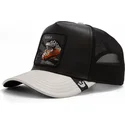 trucker-cap-schwarz-und-grau-schlange-mamba-shleather-snake-the-farm-von-goorin-bros
