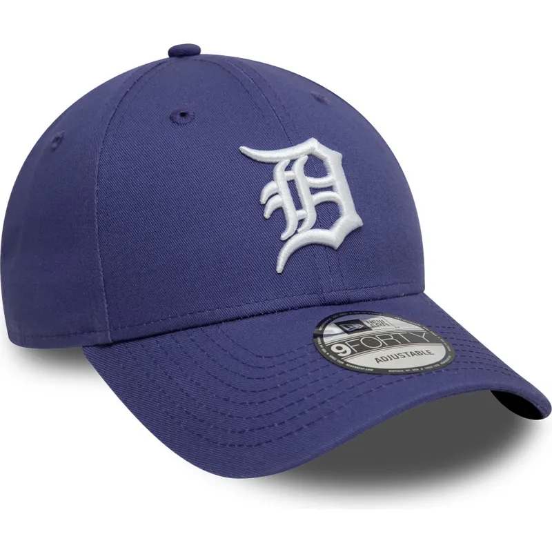 violette-verstellbare-curved-cap-9forty-league-essential-der-detroit-tigers-mlb-von-new-era