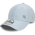hellblaue-verstellbare-curved-cap-9forty-flawless-der-new-york-yankees-mlb-von-new-era