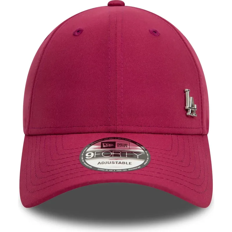 rote-verstellbare-curved-cap-9forty-flawless-der-los-angeles-dodgers-mlb-von-new-era