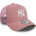 trucker-cap-rosa-9forty-a-frame-league-essential-der-new-york-yankees-mlb-von-new-era