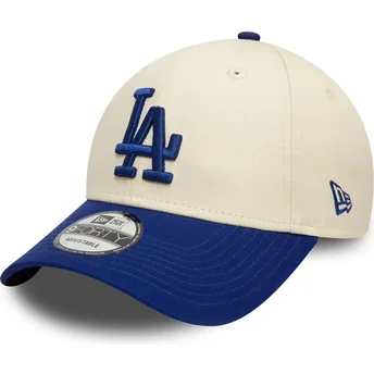 Mützen gebogen beige verstellbares band 9FORTY Colour Block der Los Angeles Dodgers MLB von New Era