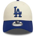 9forty-colour-block-beige-und-blau-verstellbare-kappe-der-los-angeles-dodgers-mlb-von-new-era