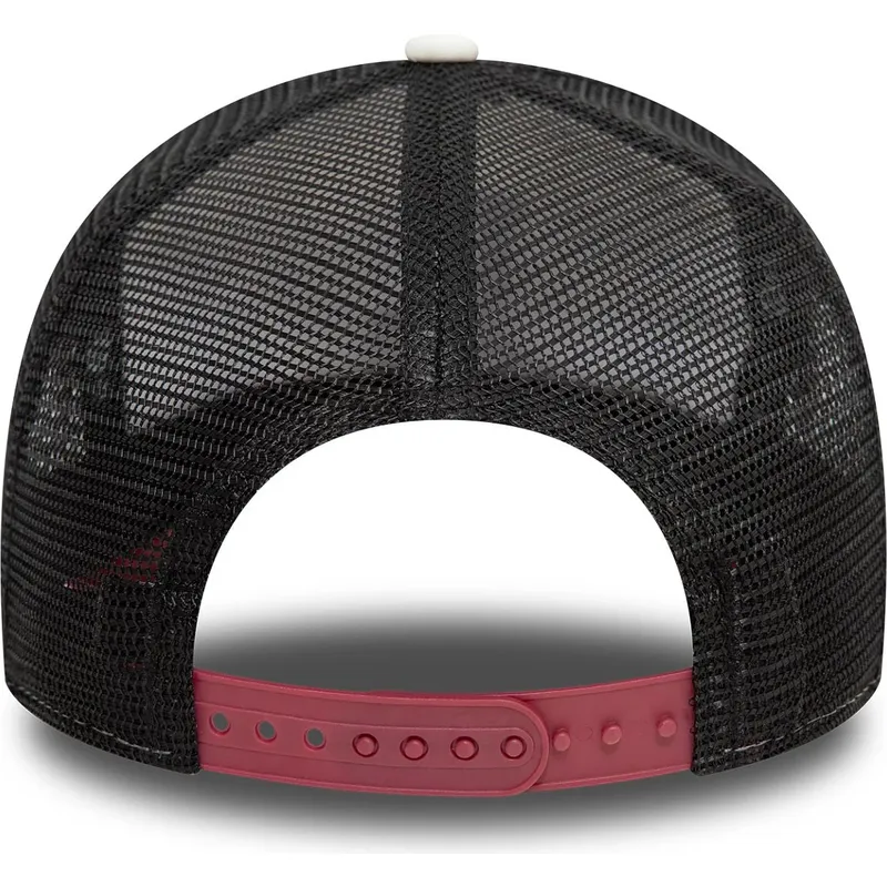 weisse-schwarze-und-rote-9forty-a-frame-graphic-trucker-cap-der-los-angeles-dodgers-mlb-dragon-von-new-era