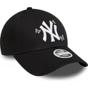 new-era-9twenty-new-york-yankees-mlb-damen-verstellbare-schwarze-kappe-mit-gebogenem-schirm-icon-butterflies
