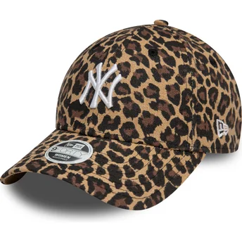 New Era Curved Brim Women 9FORTY New York Yankees MLB Leopard Adjustable Cap