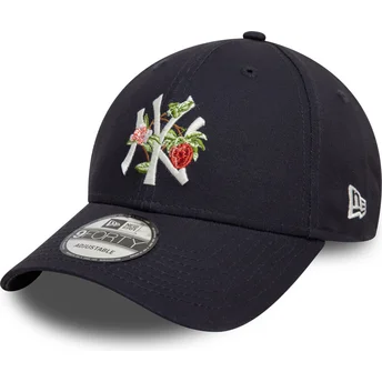 Marineblaue gebogene Kappe 9FORTY Fruit Icon der New York Yankees MLB von New Era
