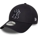 verstellbare-marineblaue-gebogene-kappe-mit-marineblauem-logo-9forty-outline-der-new-york-yankees-mlb-von-new-era