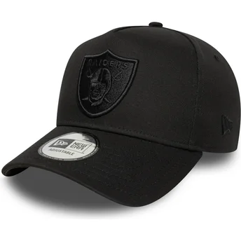 Schwarze Snapback-Kappe E Frame Essential der Las Vegas Raiders NFL von New Era