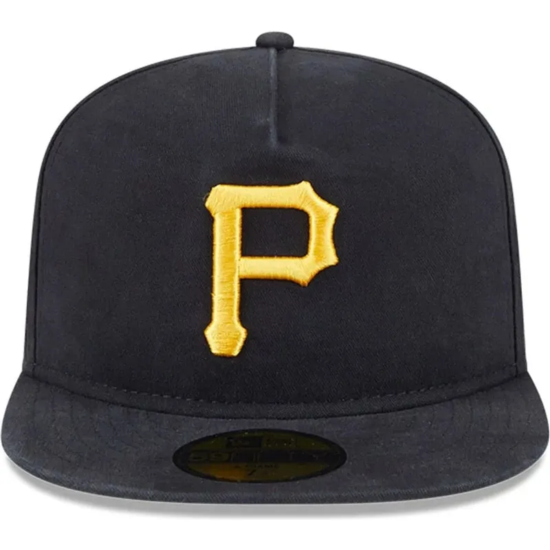 schwarze-enganliegende-59fifty-a-frame-flatcap-championship-side-flag-der-pittsburgh-pirates-mlb-von-new-era