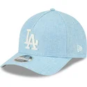 new-era-curved-brim-9forty-m-crown-a-frame-cotton-weave-los-angeles-dodgers-mlb-light-blue-snapback-cap