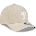beige-gebogener-snapback-9forty-m-crown-a-frame-cotton-weave-kappe-der-philadelphia-phillies-mlb-von-new-era