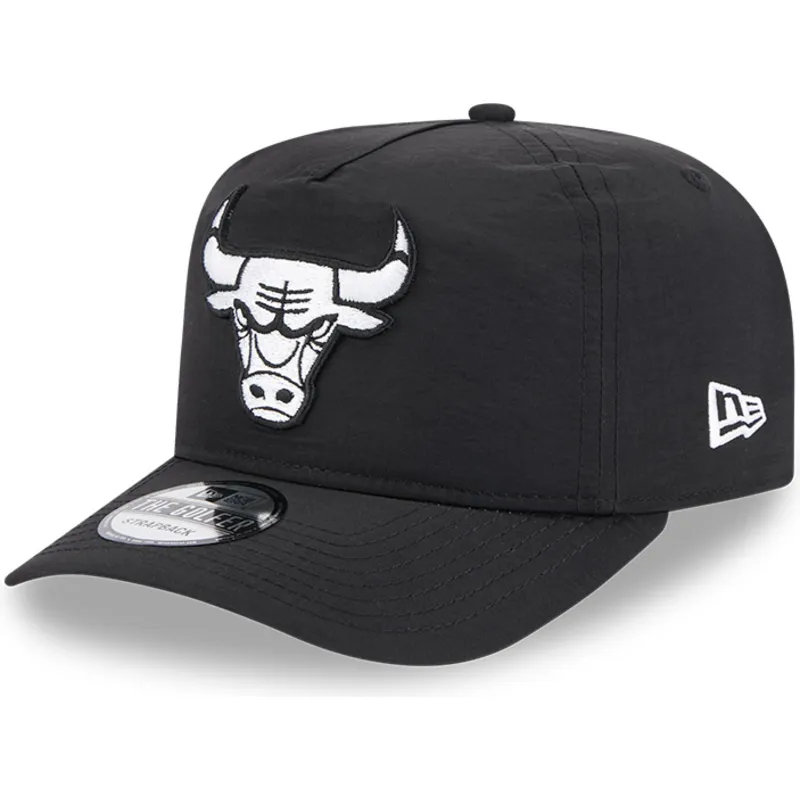 schwarze-verstellbare-curved-cap-golfer-everyday-nylon-der-chicago-bulls-nba-von-new-era