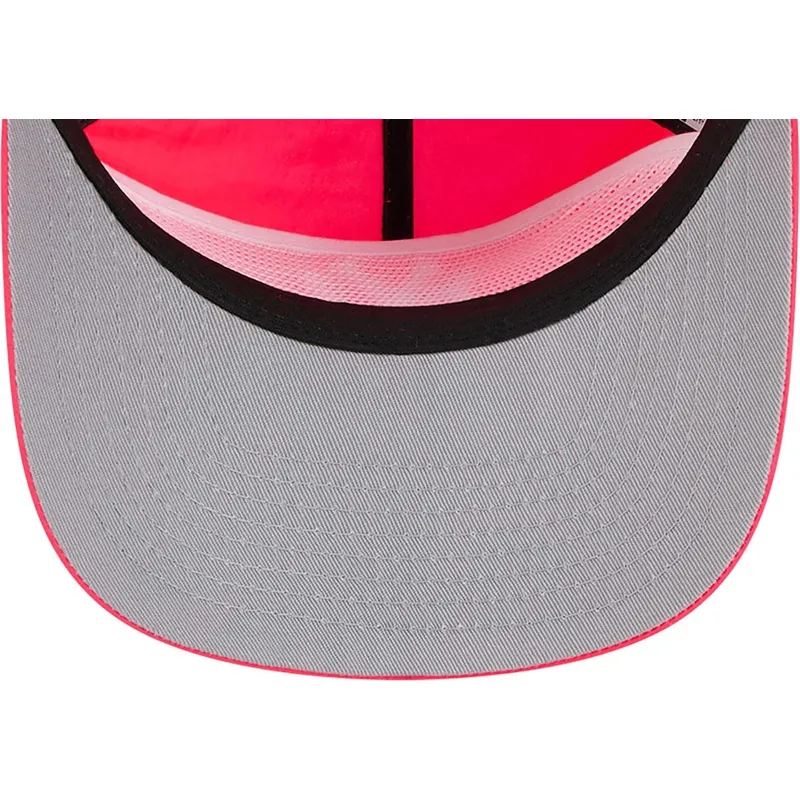 rosa-verstellbare-gebogene-kappe-golfer-everyday-nylon-von-new-york-yankees-mlb-von-new-era