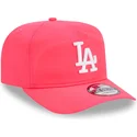 los-angeles-dodgers-mlb-new-era-verstellbare-rosa-gebogene-kappe-golfer-everyday-nylon