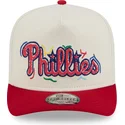 weisse-und-rote-snapback-golfer-cap-mit-gebogenem-schirm-philadelphia-phillies-mlb-team-scribble-von-new-era