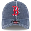 blaue-gebogene-verstellbare-kappe-9twenty-washed-contrast-der-boston-red-sox-mlb-von-new-era