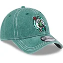boston-celtics-nba-new-era-9twenty-verstellbare-grune-gebogene-kappe-gewaschen-kontrast