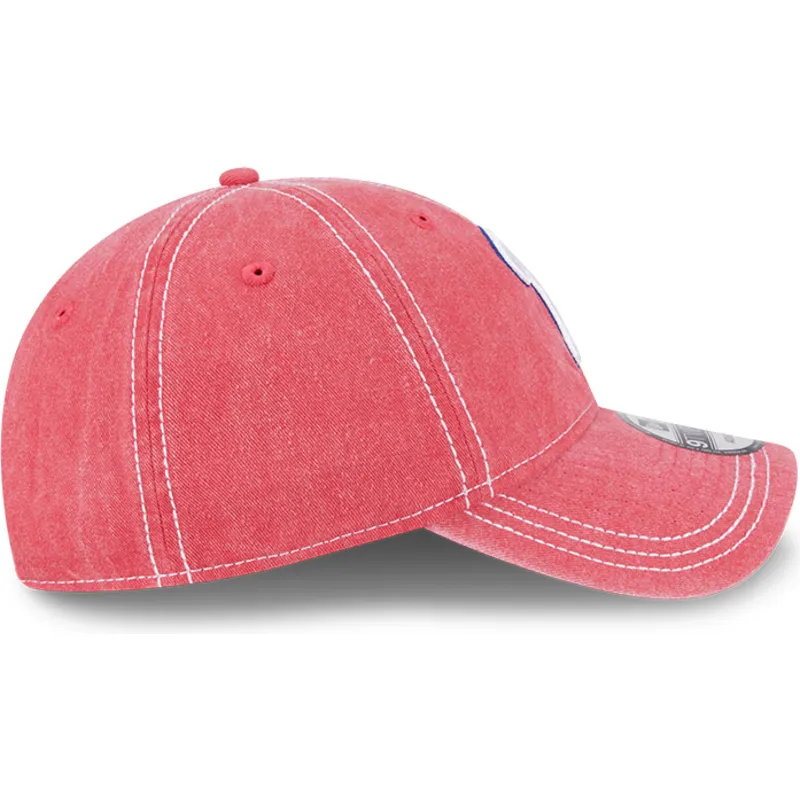 rosa-verstellbare-curved-cap-9twenty-washed-contrast-der-philadelphia-phillies-mlb-von-new-era